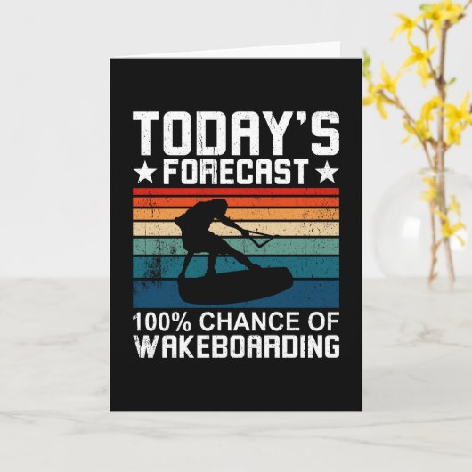 Wakeboard and Wakeboarding Forecast カード (黄色い花)