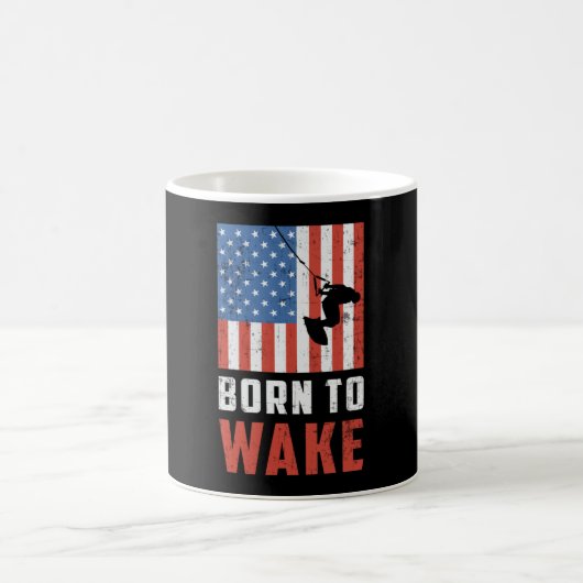 Wakeboard Born To Wake Wakeboarder Wakeboarding コーヒーマグカップ (中央)