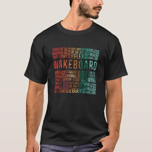 Wakeboard Quote Wakesurfing Wakeboarder Retro Wake Tシャツ (正面)