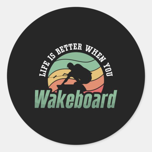 Wakeboard Wakeboarderの方がライフが良い ラウンドシール (正面)