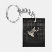 Wakeboarder; クールな黒 キーホルダー (正面左)