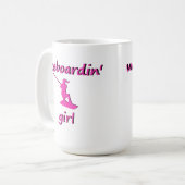 Wakeboardinの女の子のマグ コーヒーマグカップ (正面左)