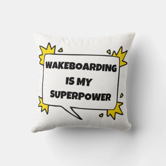 Wakeboarding is my superpower クッション (裏面)