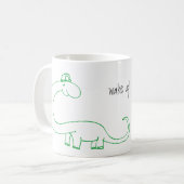 Wakeupasaurus コーヒーマグカップ (正面左)