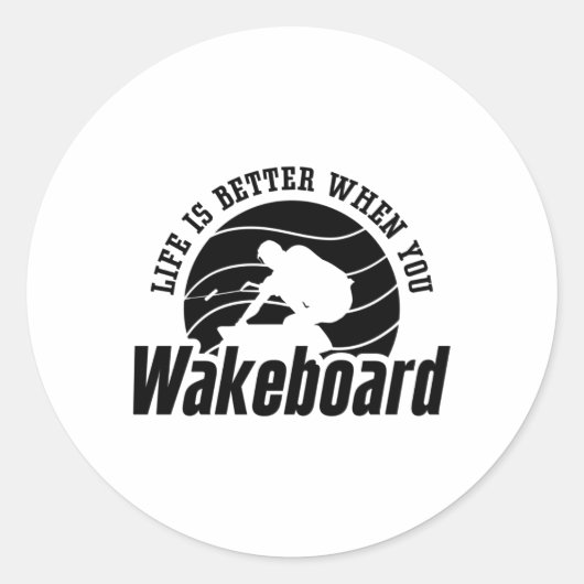 Wakuboarder Wakeboardの方がライフが良い ラウンドシール (正面)