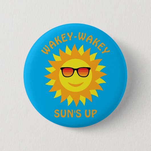 Waky-Waky Sun's Up - Smiling Sun 缶バッジ (正面)