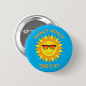 Waky-Waky Sun's Up - Smiling Sun 缶バッジ (正面&裏面)