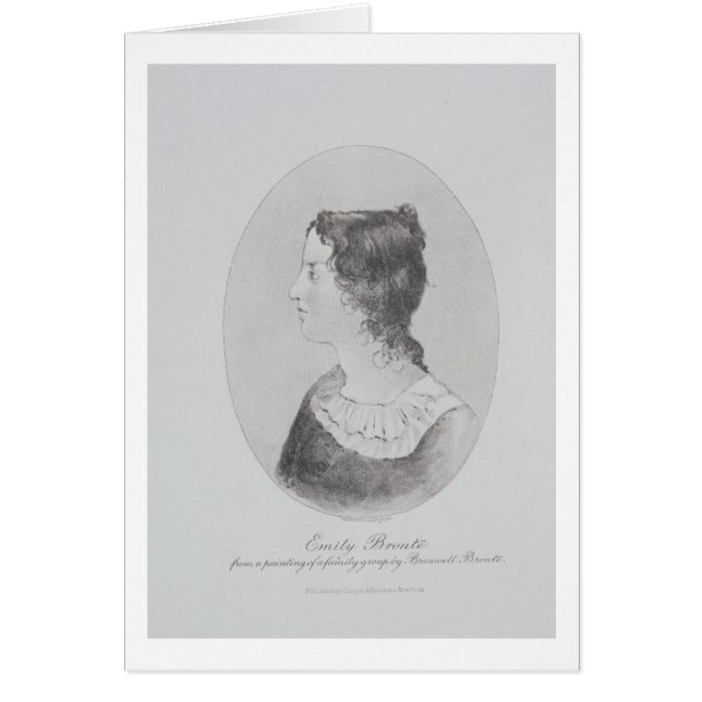 Wal著刻まれるエミリーBronte (1818-48年)のポートレート (正面)