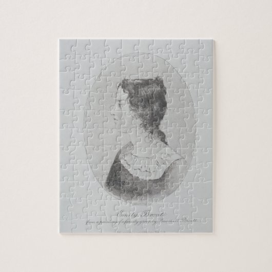 Wal著刻まれるエミリーBronte (1818-48年)のポートレート ジグソーパズル (縦)