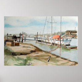 Walberswick Harbour Suffolk Coastal Art ポスター