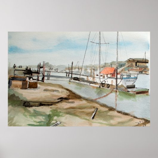 Walberswick Harbour Suffolk Coastal Art ポスター (正面)
