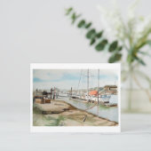 Walberswick Harbour Suffolk Coastal Art ポストカード (スタンド正面)