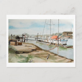 Walberswick Harbour Suffolk Coastal Art ポストカード