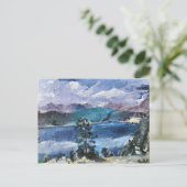Walchensee with larch by Lovis Corinth ポストカード (スタンド正面)