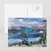 Walchensee with larch by Lovis Corinth ポストカード (正面/裏面)