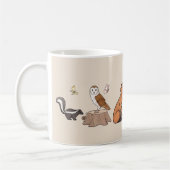 Wald mit Tieren コーヒーマグカップ (左)
