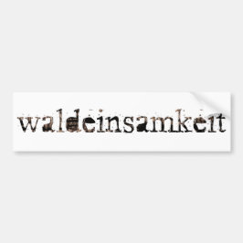Waldeinsamkeit バンパーステッカー