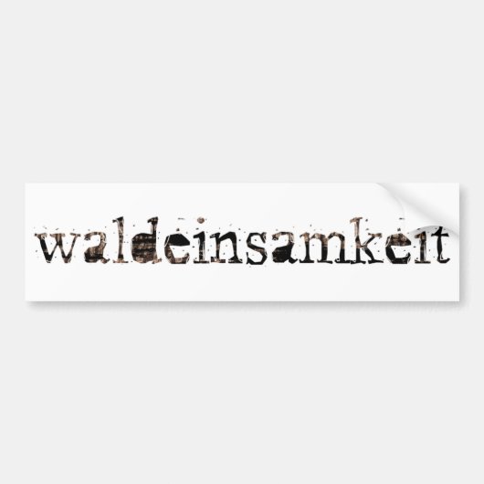 Waldeinsamkeit バンパーステッカー (正面)