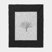 Waldenの森の文学的な文字のフリースブランケット フリースブランケット (正面)