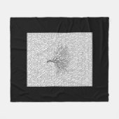 Waldenの森の文学的な文字のフリースブランケット フリースブランケット (正面(横))