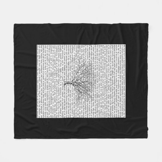 Waldenの森の文学的な文字のフリースブランケット フリースブランケット (正面(横))