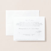 Waldenの池か森: Yuletideの休日 箔カード (裏面封筒付き)