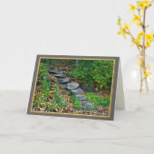 Waldenの池: ステップ挨拶 カード (黄色い花)