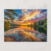 Walden Pond Concord, Massachusetts Sunset ポストカード (正面)