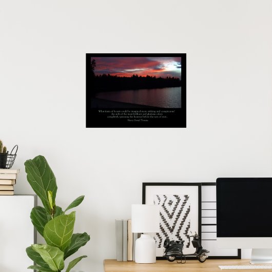 Walden Pond Poster - Love Note to the Sky ポスター (ホームオフィス)