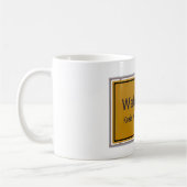 Waldesch Ortsschildの市境の印 コーヒーマグカップ (左)