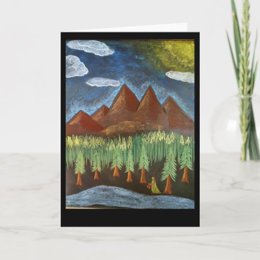 Waldorfは芸術カードをインスパイア: 森の女性 カード (正面)