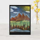 Waldorfは芸術カードをインスパイア: 森の女性 カード (黄色い花)