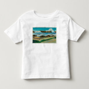 Waldportとニューポート間のシールの石の眺め トドラーTシャツ