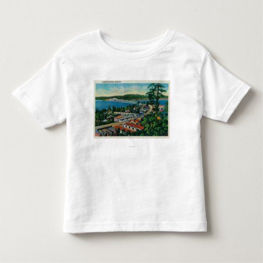 Waldport、オレゴンのAlsea湾橋 トドラーTシャツ (正面)