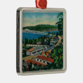 Waldport、オレゴンのAlsea湾橋 メタルオーナメント (右)