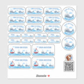 Wale Namensaufkleber handgemalt - 24er Set  シール (シート)