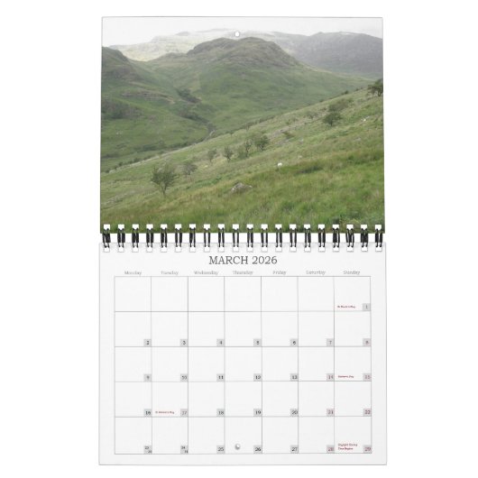 Wales 2022 Calendar カレンダー (3月 2026)