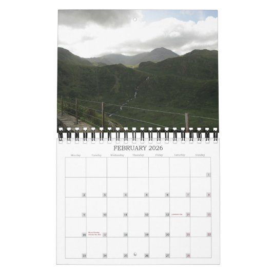 Wales 2022 Calendar カレンダー (2月 2026)