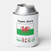 Wales and Welsh Flag with Your Name 缶クーラー (缶正面)