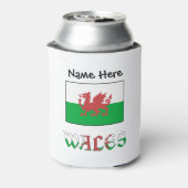 Wales and Welsh Flag with Your Name 缶クーラー (缶裏面)