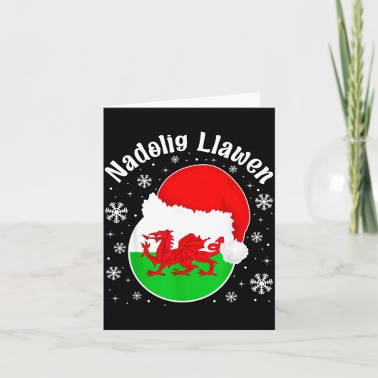 Wales Christmas Welsh Christmas Greeting Nadolig L カード (正面)