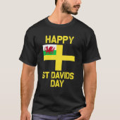 Wales 'Cymru' Welsh flag St. Davids Day Dewi Hapus Tシャツ (正面)