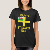 Wales 'Cymru' Welsh flag St. Davids Day Dewi Hapus Tシャツ (正面)