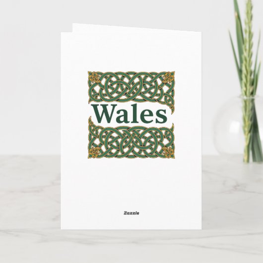 Wales Heraldic Celtic Knotwork カード (裏面)