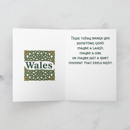 Wales Heraldic Celtic Knotwork カード (内部)