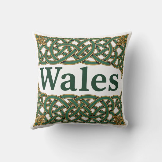 Wales Heraldic Celtic Knotwork クッション (裏面)