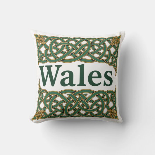 Wales Heraldic Celtic Knotwork クッション (正面)