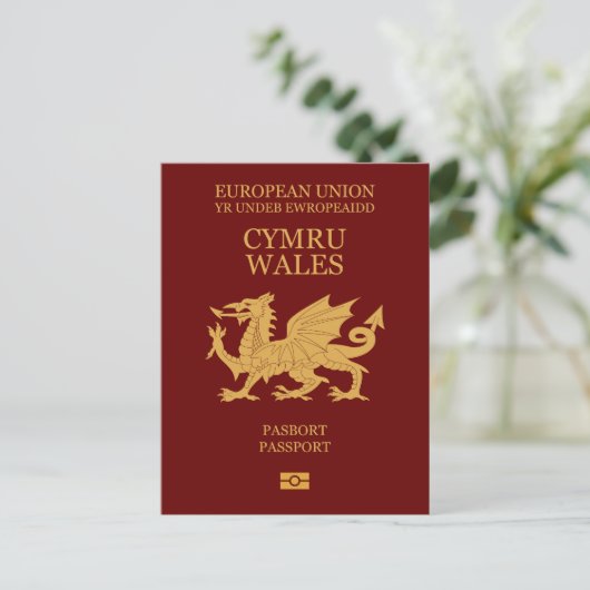 Wales passport ポストカード (スタンド正面)