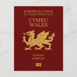 Wales passport ポストカード
