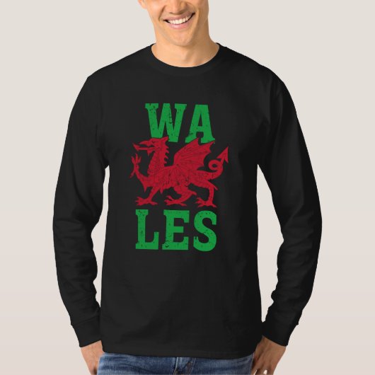 Wales Pride Home Country Welsh Flag Tシャツ (正面)